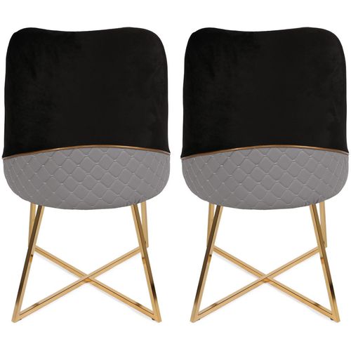 Woody Fashion Set stolica (2 komada), Zlato Crno, Madrid 133 slika 3