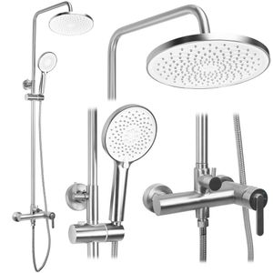 Rea Ontario tuš set brush nickel