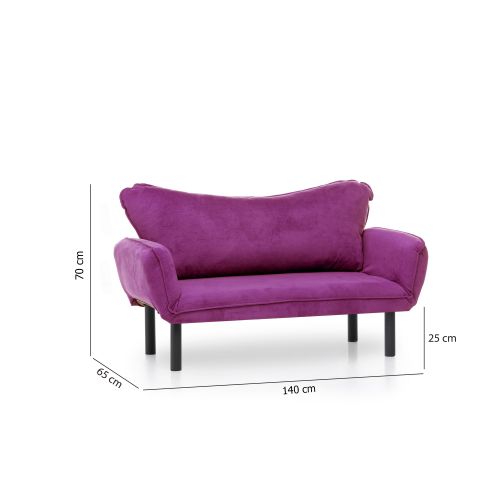 Atelier Del Sofa Dvosjed na razvlačenje CHATTO ljubičasta, Chatto - Purple slika 4