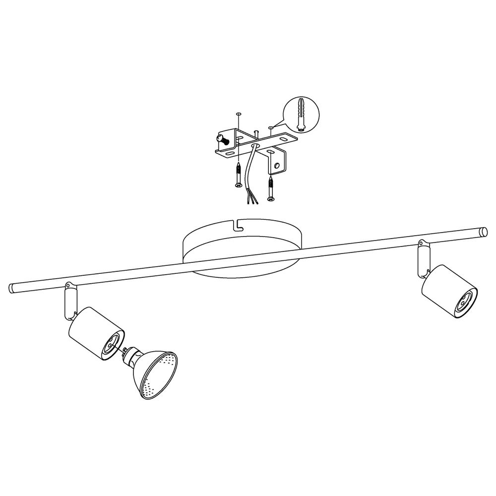 Eglo Buzz-led reflektor/2, led 2x3w, 2x240lm, nikl-mat,  slika 4