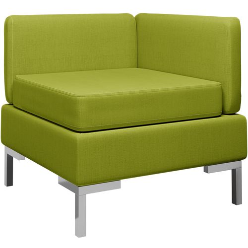 Modularna kutna sofa s jastukom od tkanine zelena slika 23