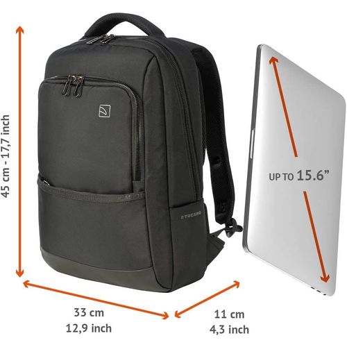 Ruksak za laptop TUCANO Lunar Backpack 15.6", anti-gravity sustav, za MacBook Pro 16" ili laptop 15.6", crni slika 3