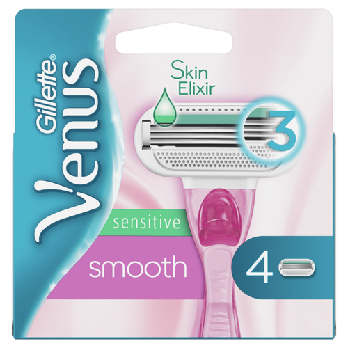 Gillette Venus Smooth Sensitive Pink dopune za ženski brijač 4 komada slika 1