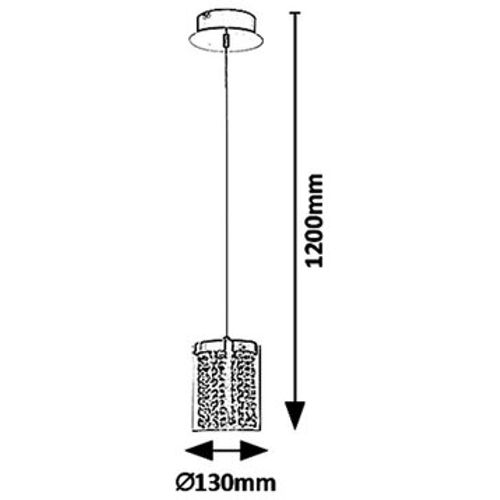 Rabalux Astrella visilica LED 6W hrom slika 3