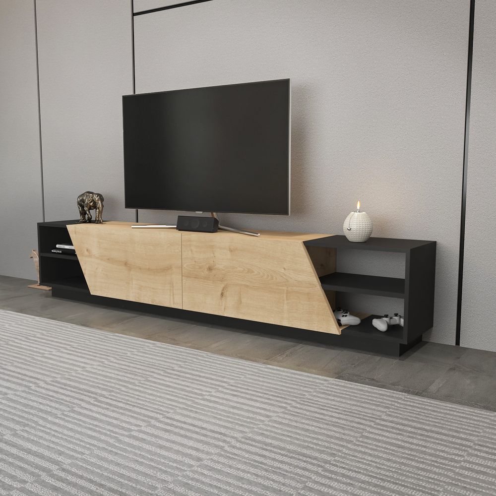 TV Stalak Rhodes - Antracit, Hrast Antracit slika 2