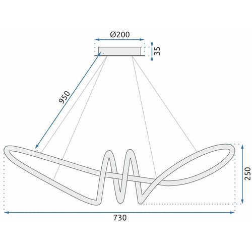 TOOLIGHT Moderna stropna svjetiljka LED + PILOT APP824-CP Gold slika 5