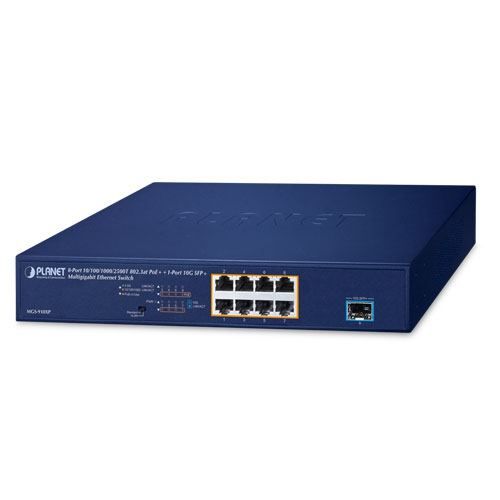 Planet MGS-910XP - 8-Port 10 100 1000 2500T 802.3at PoE 1-Port 10G SFP slika 1