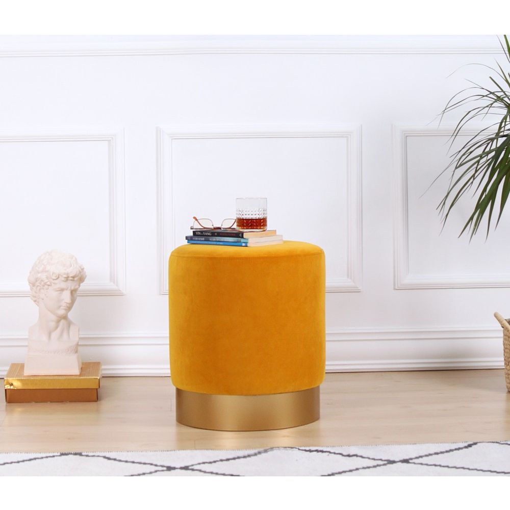 Pouffe Memfis u Mustard Boji slika 2