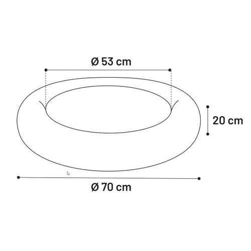 JASTUK KREMS OKRUGLI SVIJETLO SMEĐA fi 70cm slika 2