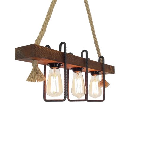 Demir Kütük 2 Walnut Chandelier slika 6