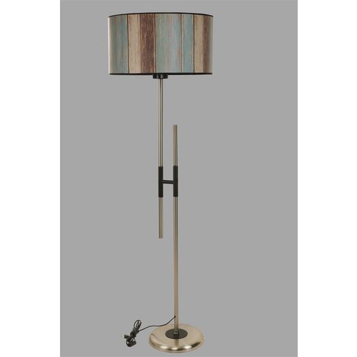 Felix Mat Krom Lambader Silindir Renkli Abajurlu Multicolor Floor Lamp slika 3