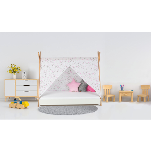 Krevet sa nastrešnicom i dušekom 180x80cm TIPI - BELA  slika 1