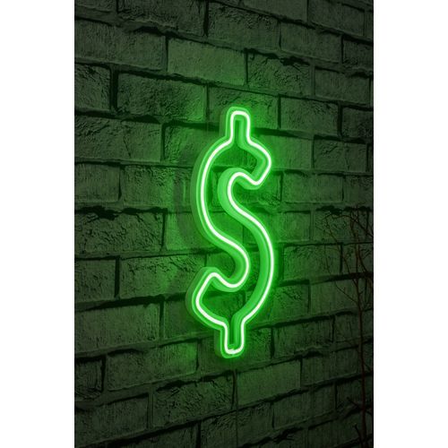 Wallity Ukrasna plastična LED rasvjeta, Dollar Sign - Green slika 10