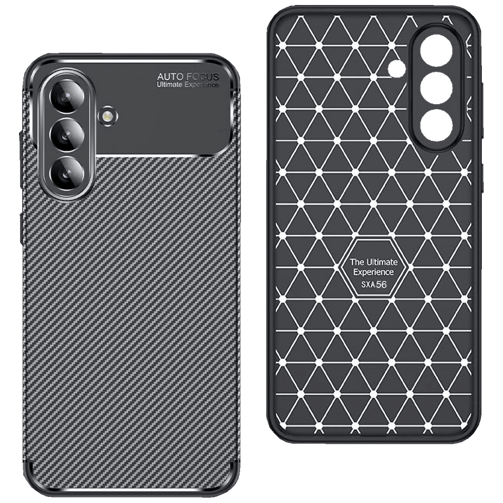 NN-Su Maska za Samsung A56, Carbon Fiber Texture, crna - Galaxy A56 TPU Phone Case slika 1