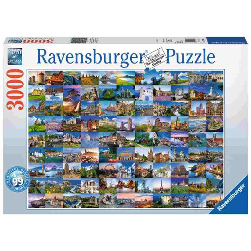 Ravensburger Puzzle 99 Najljepših mjesta u Europi - 3000 komada slika 1