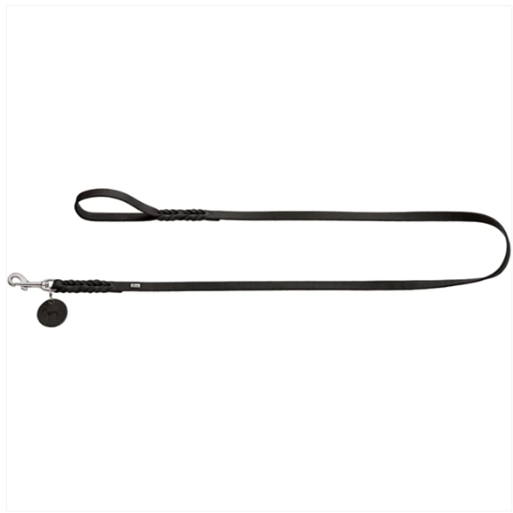 Hunter vodilica za pse Solid Education 11 mm/150 cm, koža crna slika 1