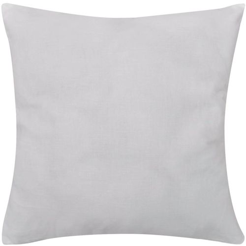 130901 4 White Cushion Covers Cotton 40 x 40 cm slika 9