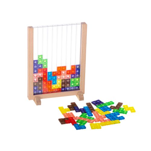 Montessori vertikalni tetris u drvenom okviru slika 3