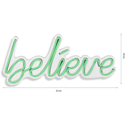 Wallity Ukrasna plastična LED rasvjeta, Believe - Green slika 8