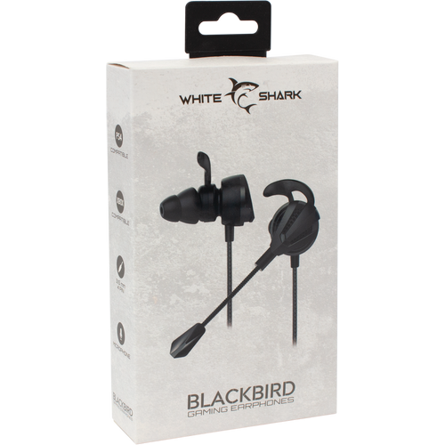 White Shark slušalice + mikrofon GE-537 BLACKBIRD crne slika 6
