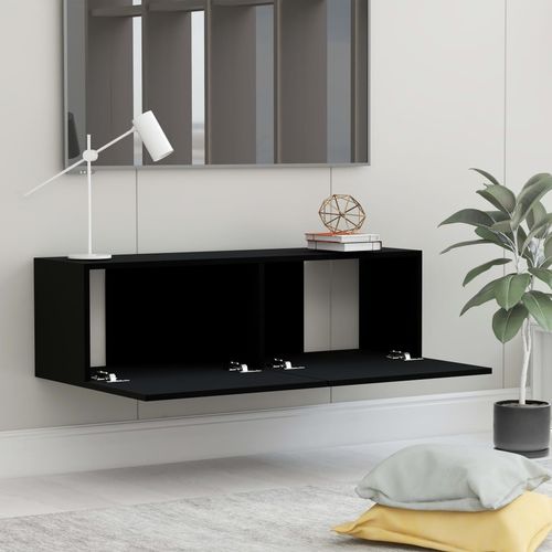 TV ormarić crni 100 x 30 x 30 cm od iverice slika 19