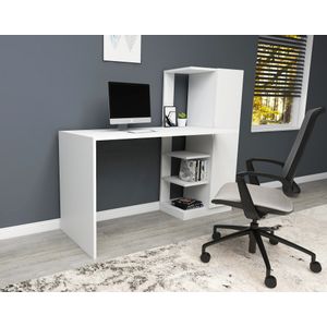 Yağız - White White Study Desk