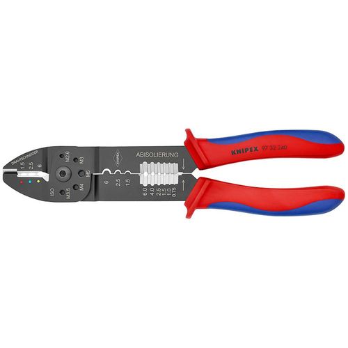 Kliješta za krimpanje za izolirane kabelske stopice, izolirane konektore 1.5 do 6 mm Knipex 97 32 240 slika 1