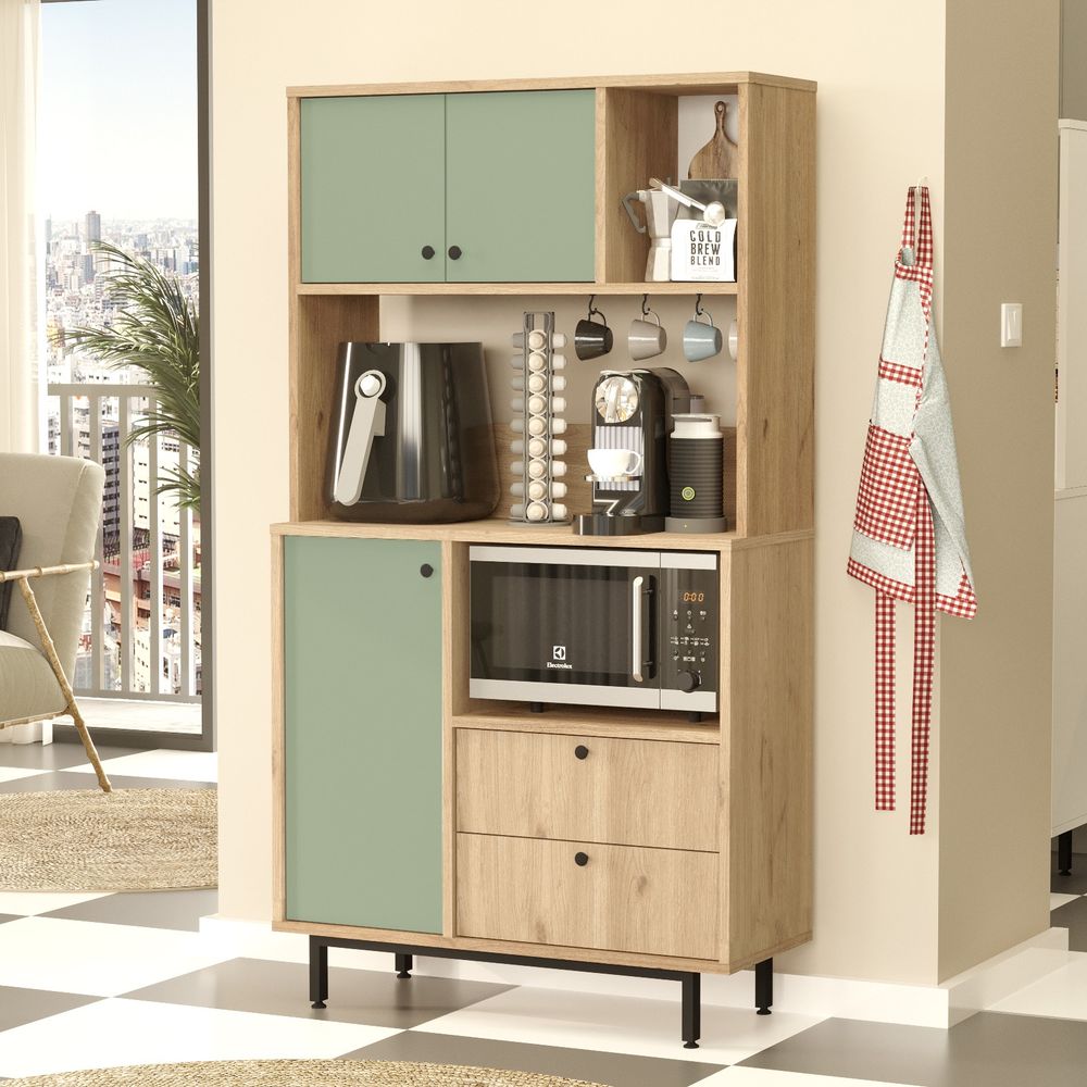 Višenamjenski ormar RE3-SY Oak Green slika 2