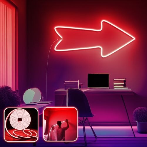 Opviq dekorativna zidna led svjetiljka, Arrow - Large - Red slika 2