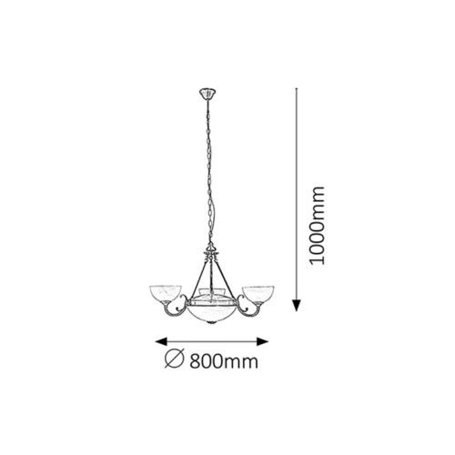 Rabalux Marlene luster E14 3x40W bronza Klasična rasveta slika 2