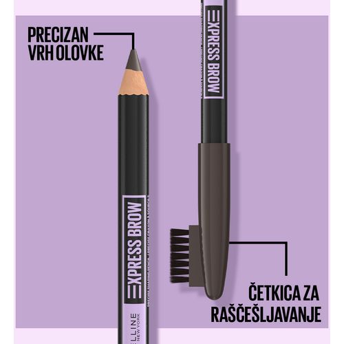 Maybelline New York Express Brow 04 Medium Brown olovka za obrve slika 6