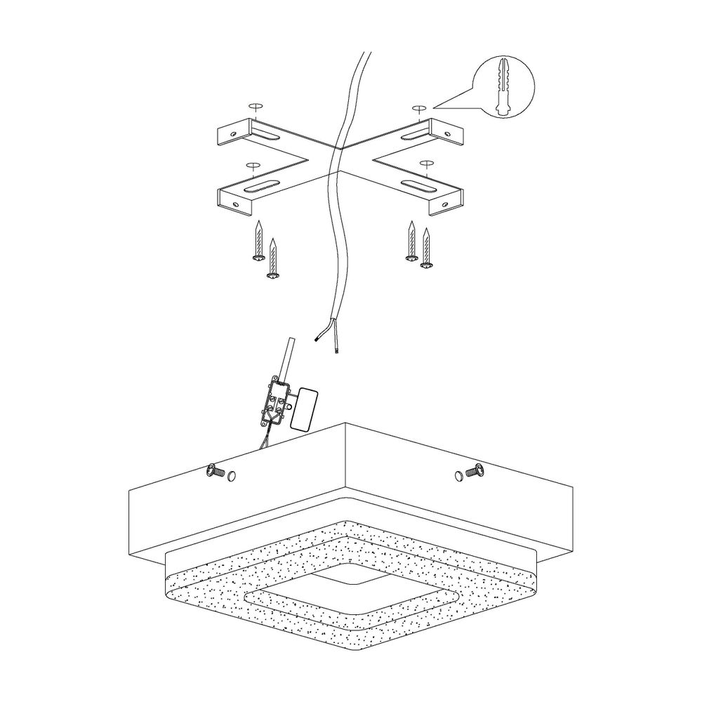 Eglo Fradelo zidna/stropna/1, led, 1x4w, krom/kristal  slika 5