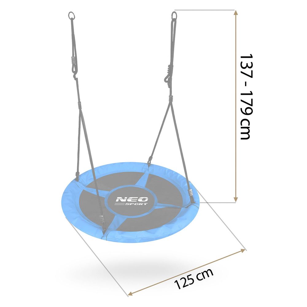 Neo-sport ljuljačka rodino gnijezdo, 110 cm, plava slika 4