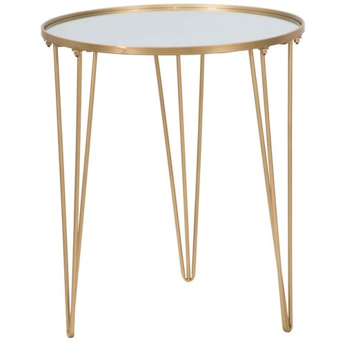 Mauro Ferretti Coffee table glam gold/ogledalo cm ø 50x58,5 slika 1
