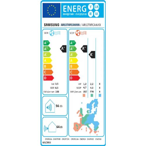 Samsung AR12TXFCAWKNEU Wind Free-Comfort Inverter klima, 12000 BTU, WiFi integrisan slika 6