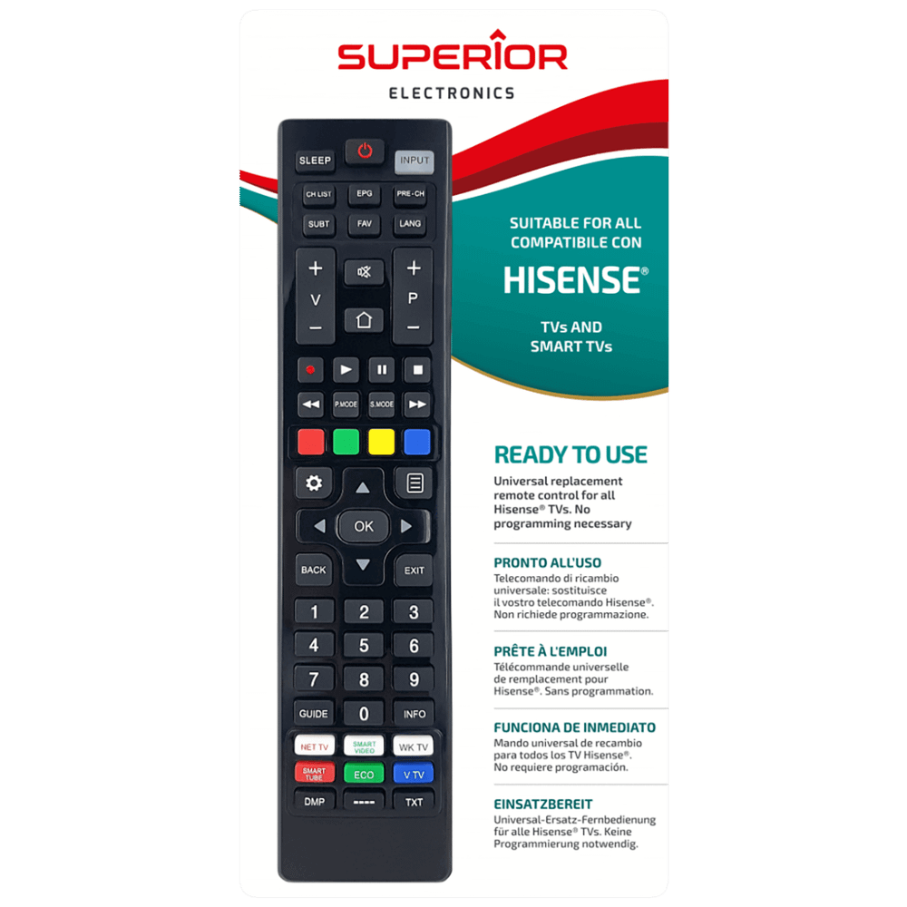 Superior Daljinski upravljač za Hisense TV i Smart prijemnike - RC HISENSE slika 2