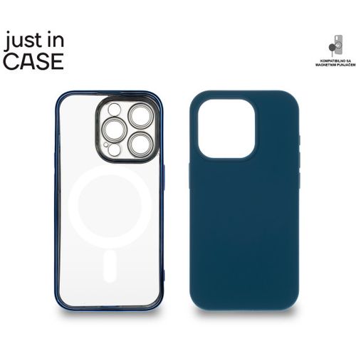 2u1 Extra case MAG MIX PLUS paket PLAVI za iPhone 15 Pro slika 1