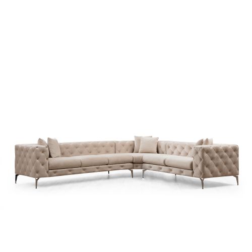 Atelier Del Sofa Kutna garnitura, Ecru, Como Left - Ecru slika 4