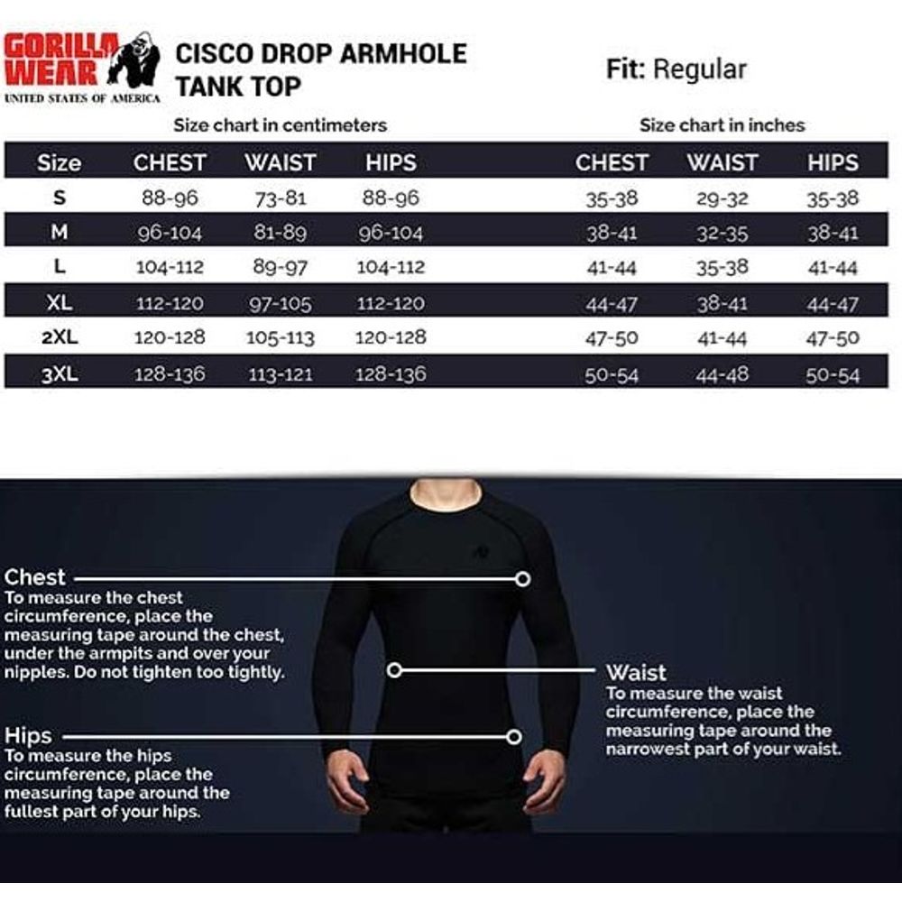 Gorilla Wear CISCO Majica bez rukava, Crna slika 4