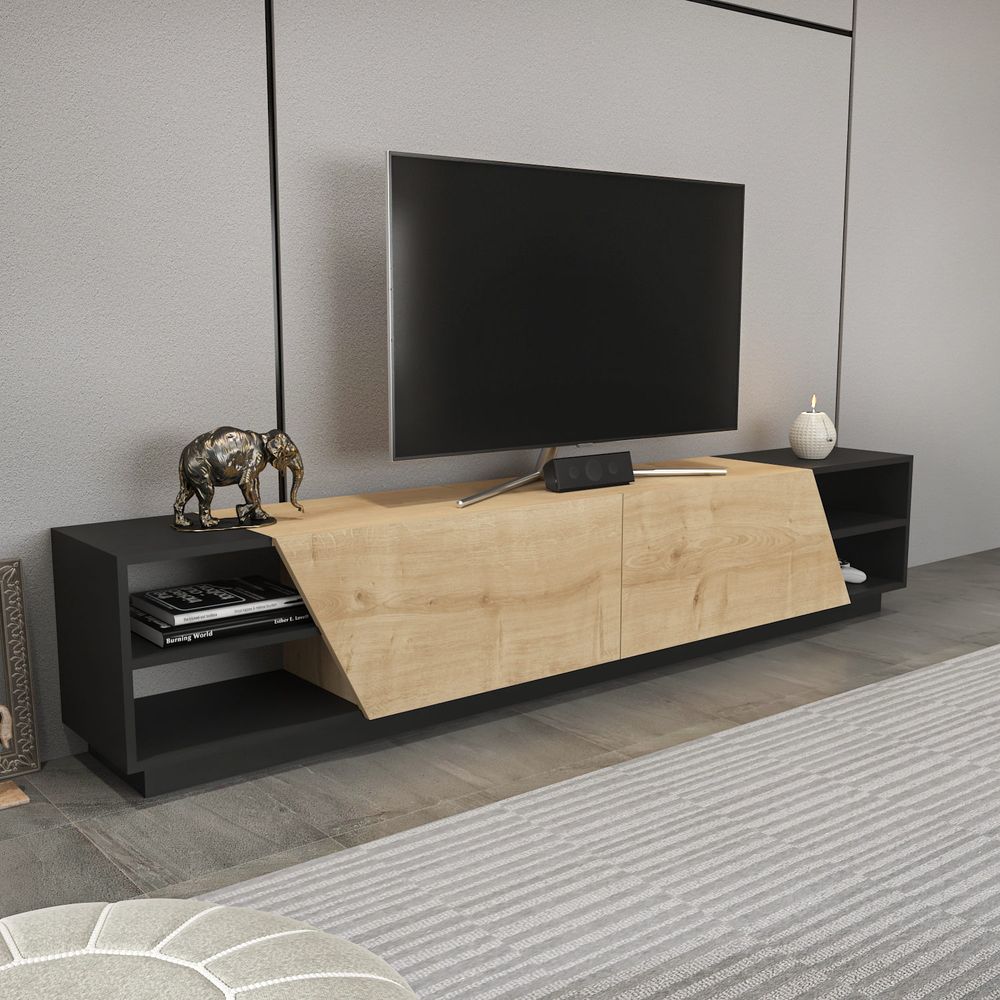 TV Stalak Rhodes - Antracit, Hrast Antracit slika 3