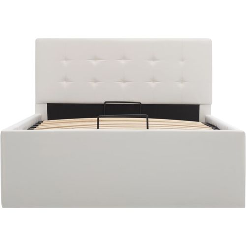 Hidraulični okvir za krevet od umjetne kože bijeli 100 x 200 cm slika 43