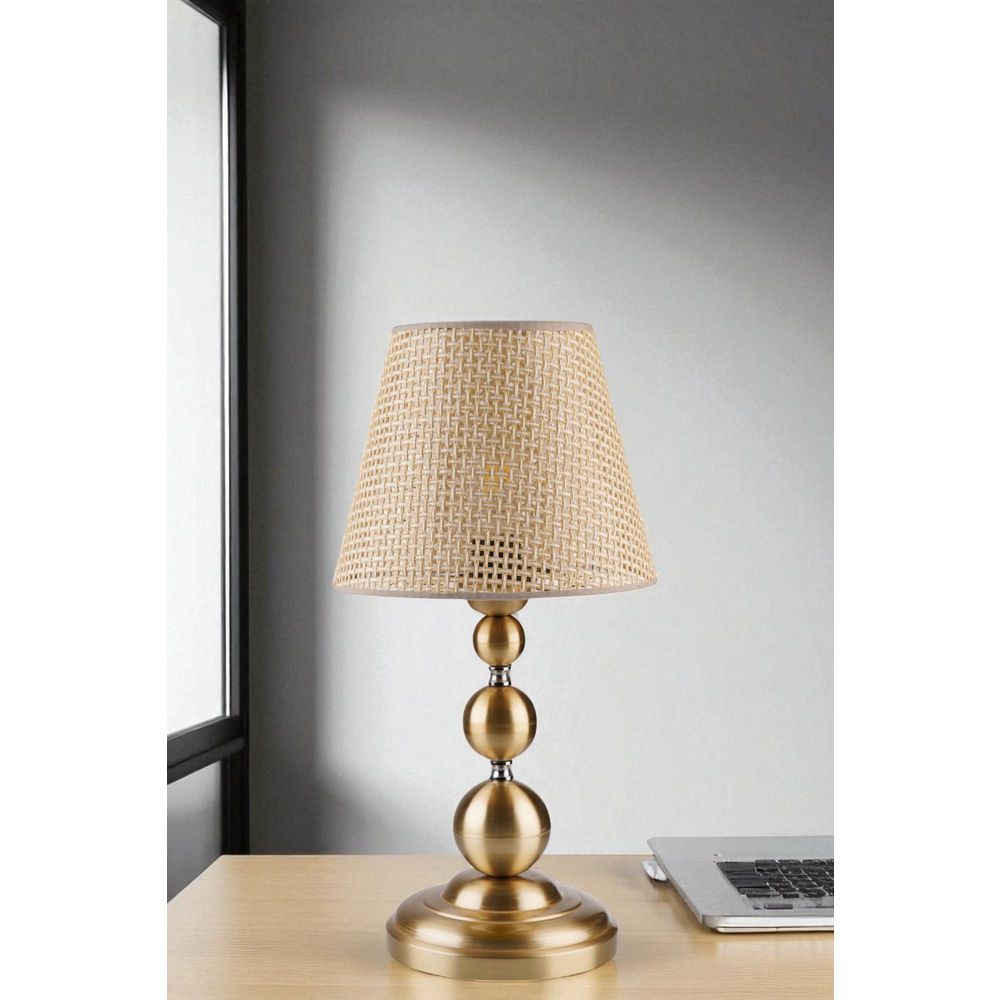 Opviq Stolna Lampa 502, Bež, Zlatna slika 2