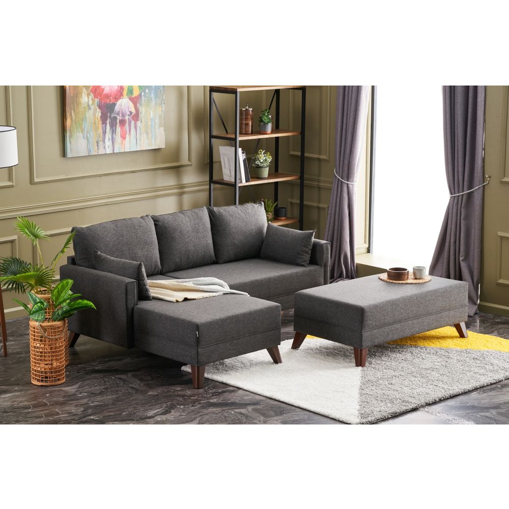 Bella Mini Kutna Sofa na Lijevo - Antracit slika 2