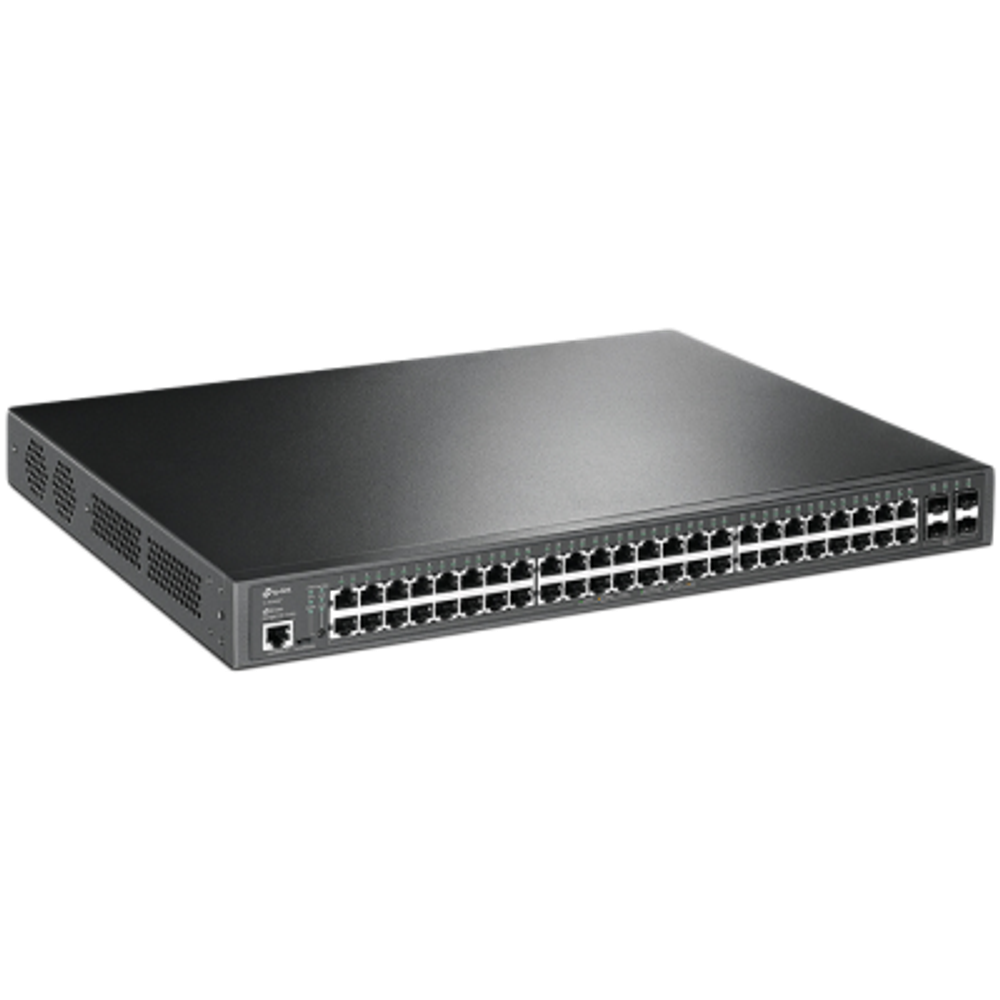 TP-Link SG3452P Omada 52-Port Gigabit L2+ Managed Switch with 48-Port PoE+, 48×Gigabit 802.3af/at PoE+ ports and 4×Gigabit SFP slots, 384 W total PoE budget,SDN, Omada app, Static Routing,VLAN,ACL,QoS, IGMP Snooping, ERPS, Zero-Touch Provisioning slika 2