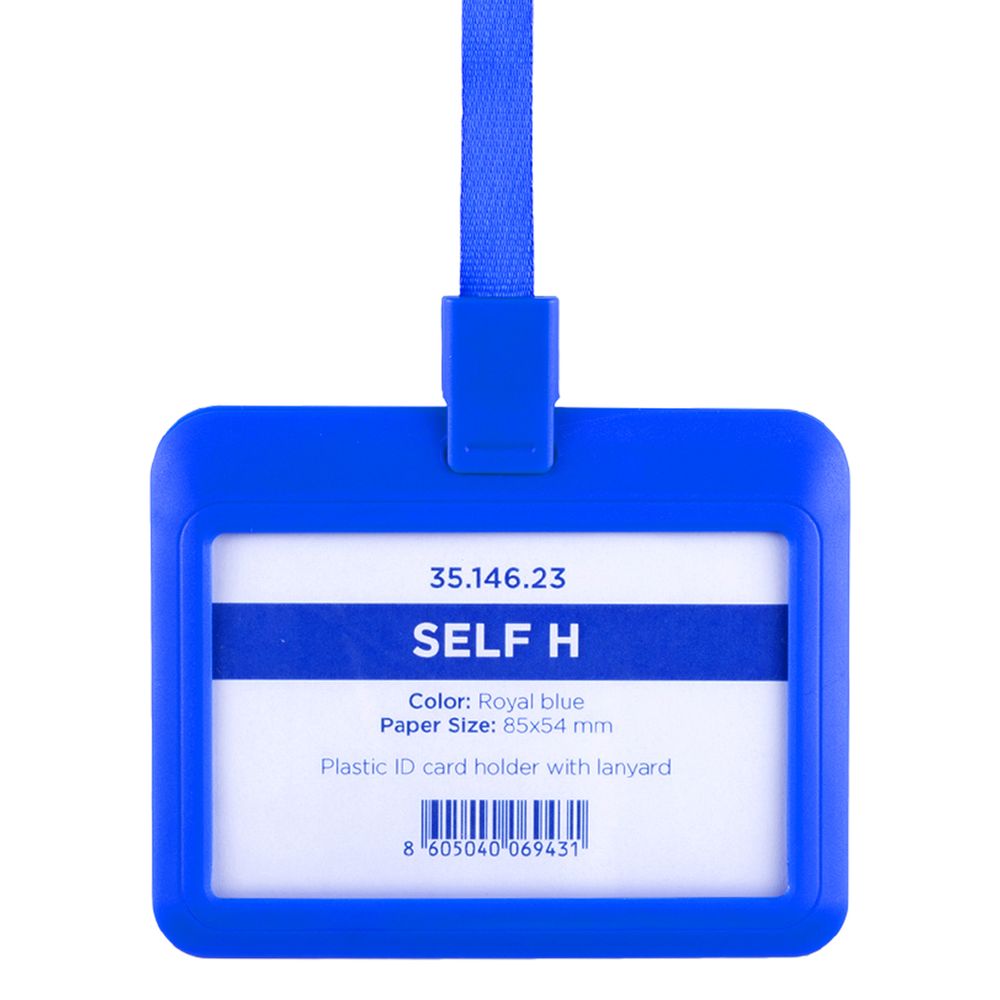 SELF H,plast.uložak za ident.karticu s trakicom,roj.plavi slika 2