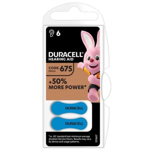 Duracell Hearing Aid 675 1,45V baterija za slusni aparat PAK6 slika 1