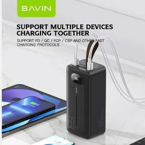 Bavin Power bank 60000mAh Micro/TypeC & Lightning crna slika 4