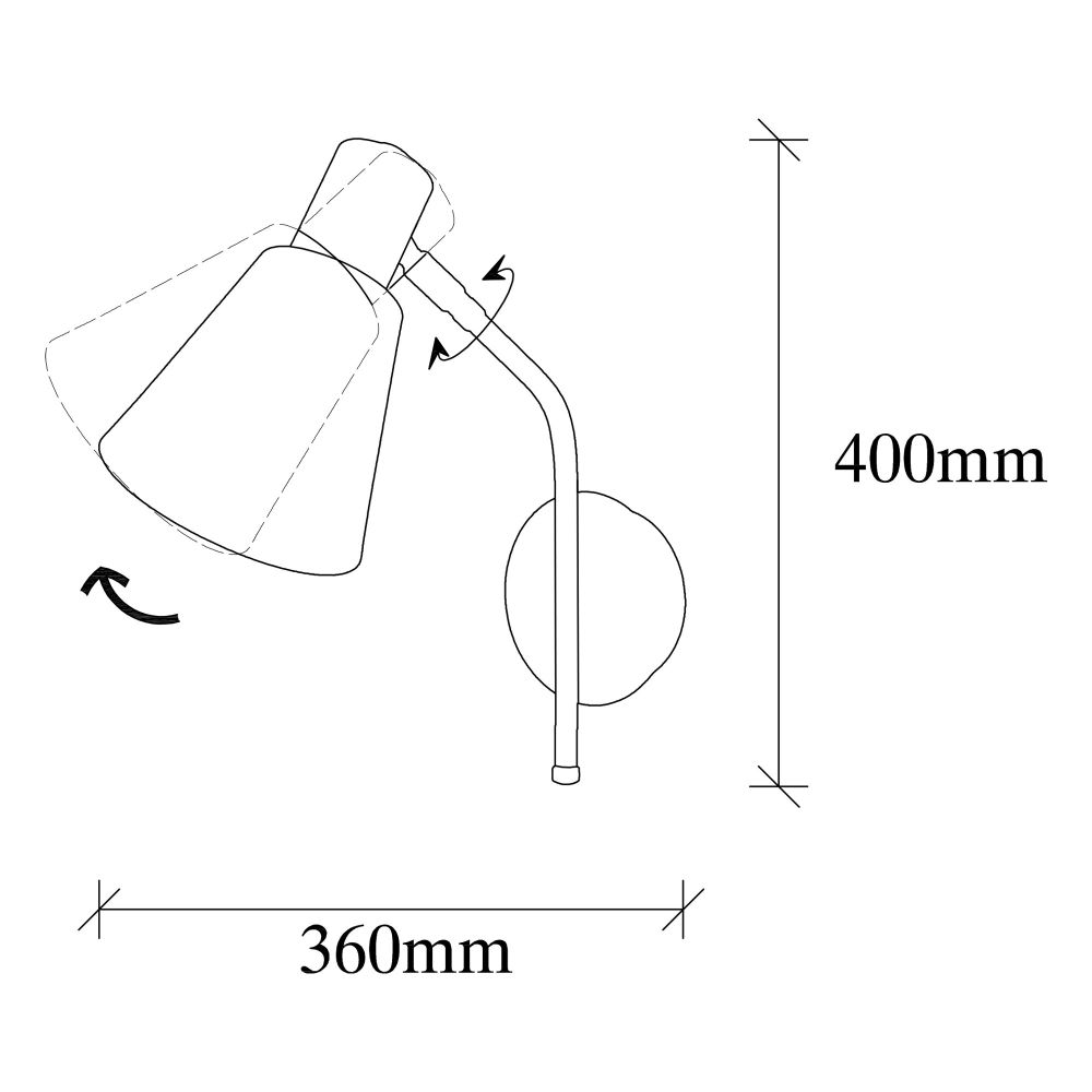 Sivani - MR-663 Vintage Zidna Lampa slika 8