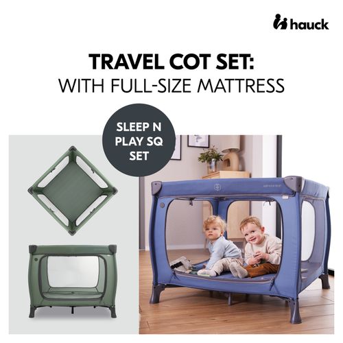 Hauck putni krevetić Sleep N Play SQ Set - Dark Green slika 4