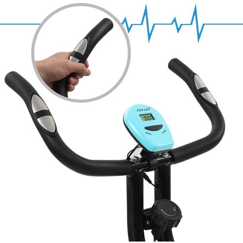 Magnetski bicikl za vježbanje s mjerenjem pulsa crno plavi slika 24